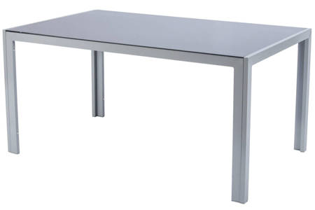 Stół ogrodowy aluminiowy WENECJA 150 x 90 cm - srebrny